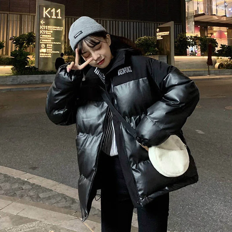 Yeeloca Warm Windproof Cotton Padded Jacket Spring For Women Loose Stitching Zipper Bread Clothing Black Trend Top
Yeeloca Warm Windproof Cotton Padded Jacket Spring For Women Loose Stitching Zipper Bread Clothing Black Trend Top