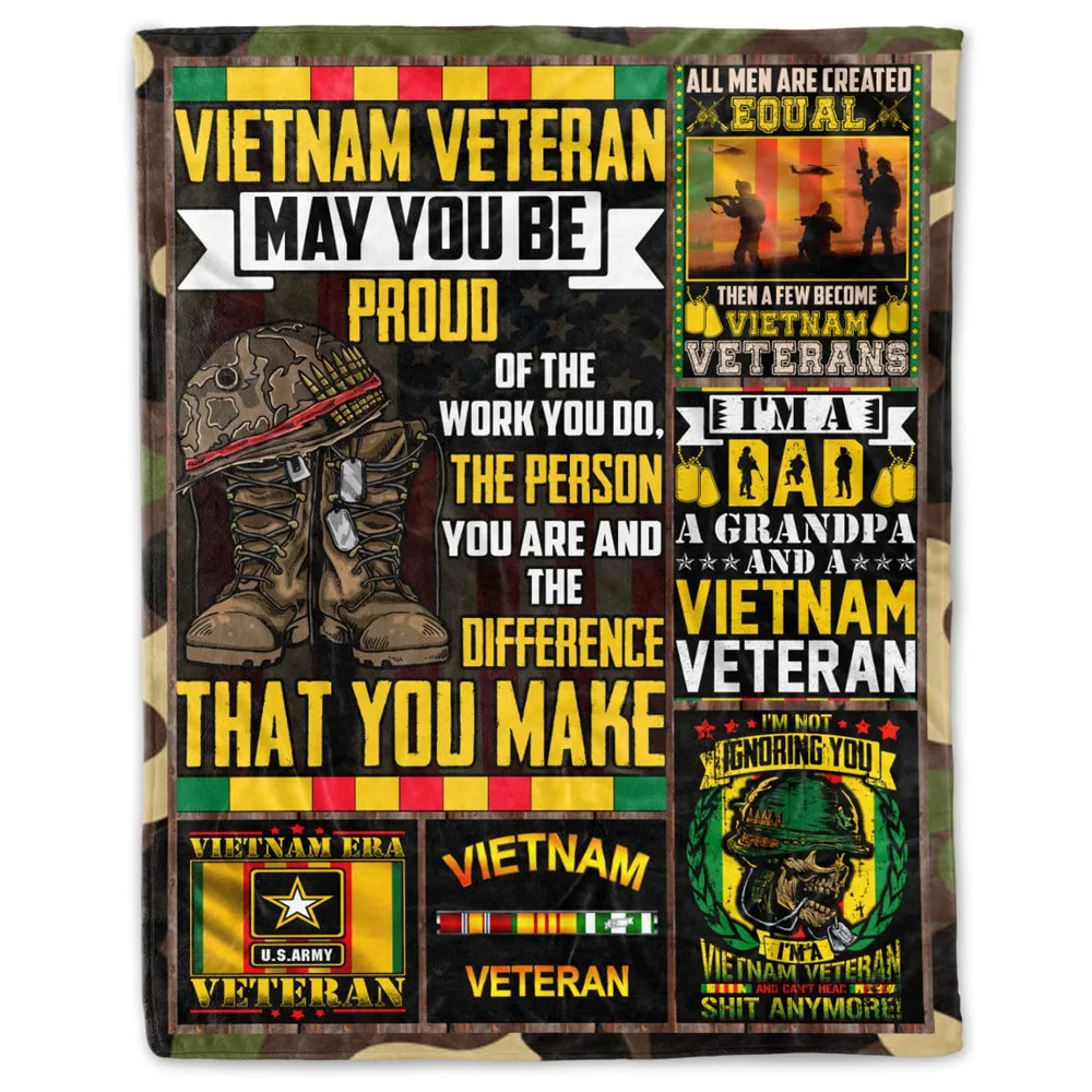 CLOOCL Vietnam Veteran Flannel Blankets 3D Graphics May You Be Proud of The Work You Do Keep Warm Plush Quilts Casual Blankets
CLOOCL Vietnam Veteran Flannel Blankets 3D Graphics May You Be Proud of The Work You Do Keep Warm Plush Quilts Casual Blankets