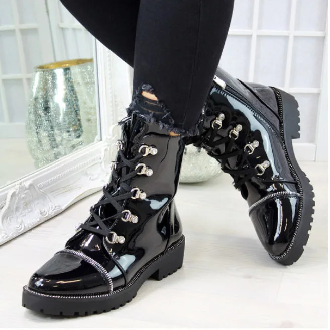 Woman Boots for Women Motorcycle Boots Lace Up Pu Leather Shoes Gladiator Fashion Booties Botas Mujer Invierno Zapatos YYJ303
Woman Boots for Women Motorcycle Boots Lace Up Pu Leather Shoes Gladiator Fashion Booties Botas Mujer Invierno Zapatos YYJ303