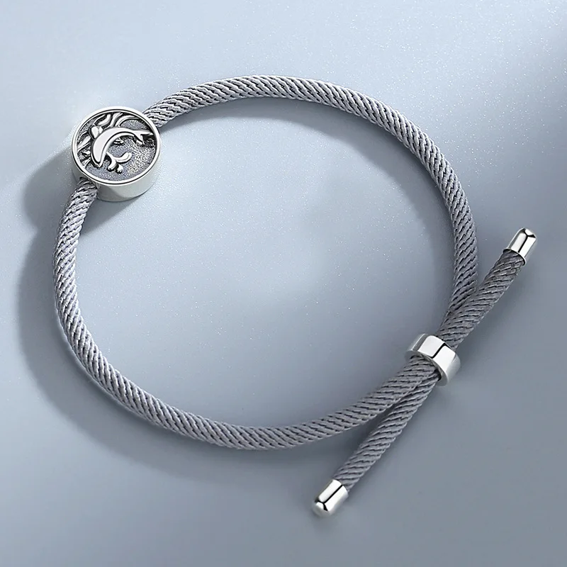 925 Sterling Silver Whale Deer Braided Rope Bracelet Women Men Romantic Lovers Souvenir Gift Handmade Fine Jewelry Flyleaf
925 Sterling Silver Whale Deer Braided Rope Bracelet Women Men Romantic Lovers Souvenir Gift Handmade Fine Jewelry Flyleaf
