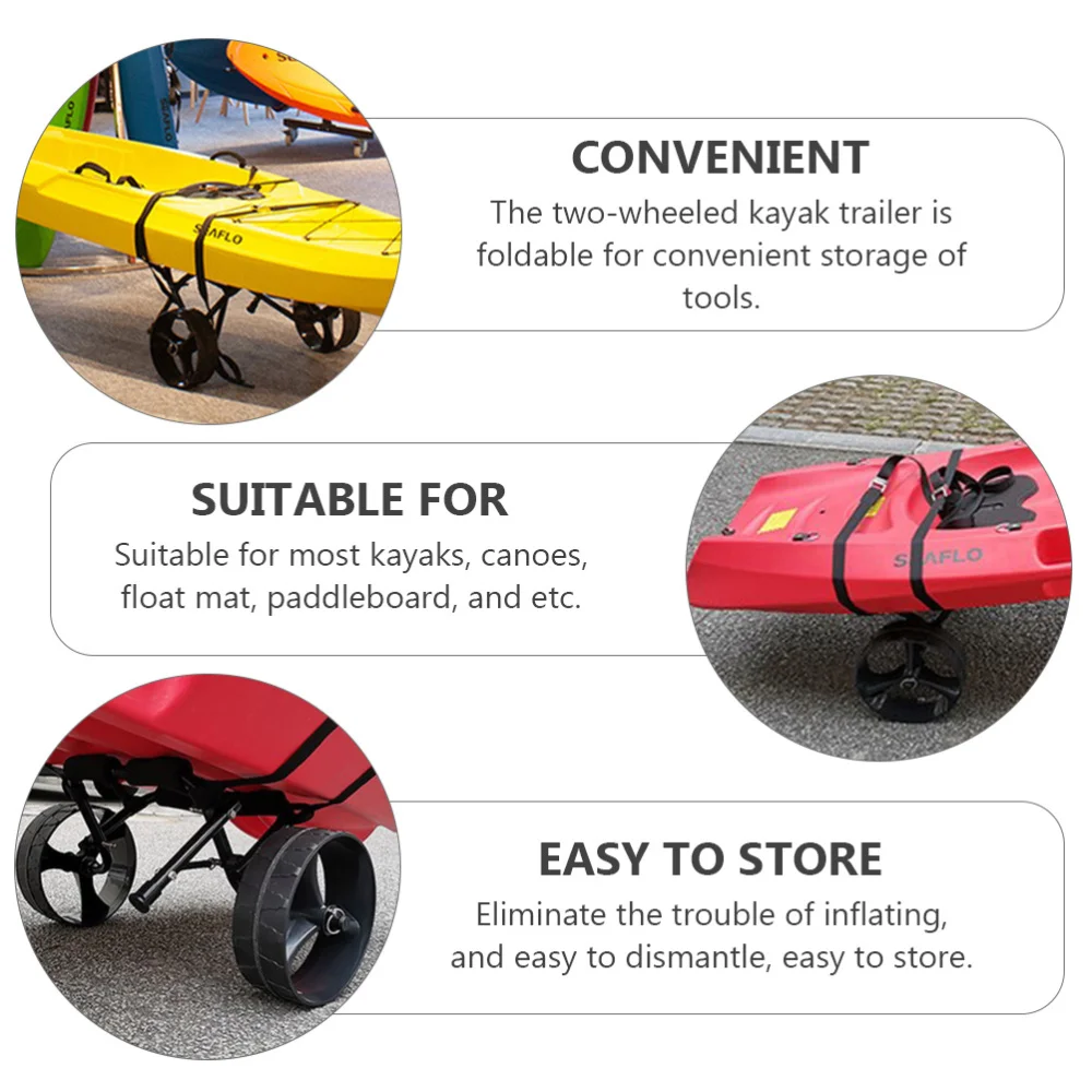 2-wheel Kayak Trolley Cart Foldable Canoe Cart Aluminum Frame Boat Carrier Caddy
2-wheel Kayak Trolley Cart Foldable Canoe Cart Aluminum Frame Boat Carrier Caddy