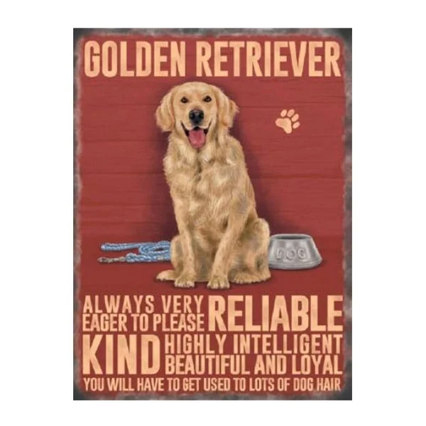 Golden Retriever Dog Tin Sign Metal Sign Metal Poster Metal Decor Metal Painting Wall Sticker Wall Sign Wall Decor Decor for
Golden Retriever Dog Tin Sign Metal Sign Metal Poster Metal Decor Metal Painting Wall Sticker Wall Sign Wall Decor Decor for