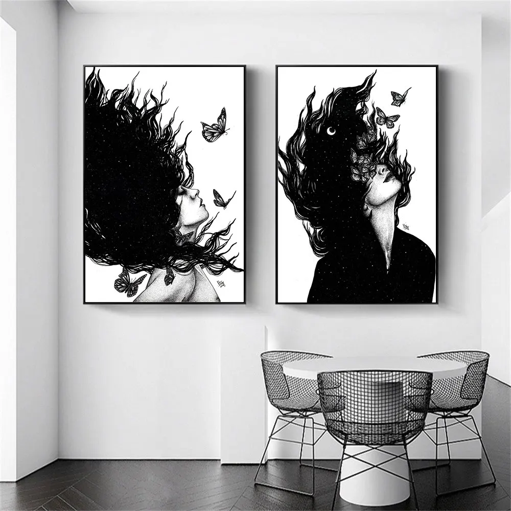 Modern Abstract Pop Art Messy Hair Butterflies Poster On Canvas Painting Print Street Wall Picture For Living Room Home Decor
Modern Abstract Pop Art Messy Hair Butterflies Poster On Canvas Painting Print Street Wall Picture For Living Room Home Decor