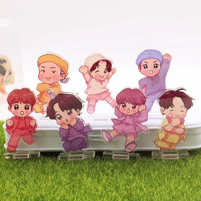 Wholesale Kpop Group 6cm Cute Cartoon Bangtan Boys Transparent PVC Acrylic Transparent Figures Standing Desktop Small Station
Wholesale Kpop Group 6cm Cute Cartoon Bangtan Boys Transparent PVC Acrylic Transparent Figures Standing Desktop Small Station