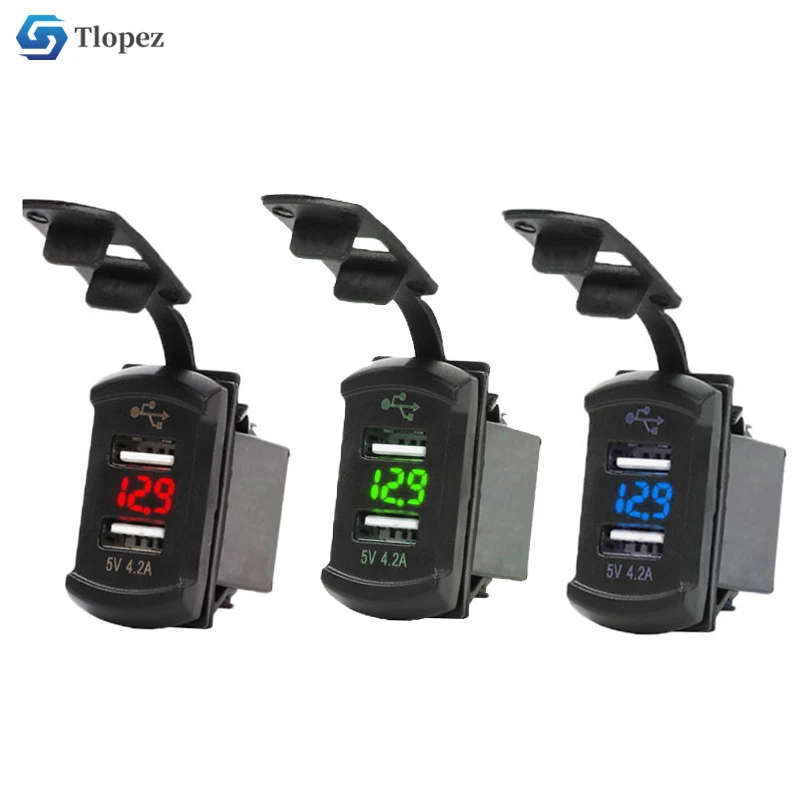 3.1A Universal Dual USB Port Charger Socket Adapter Outlet 12-24V Waterproof Car Phone Charger for Motorcycle With Power Line
3.1A Universal Dual USB Port Charger Socket Adapter Outlet 12-24V Waterproof Car Phone Charger for Motorcycle With Power Line