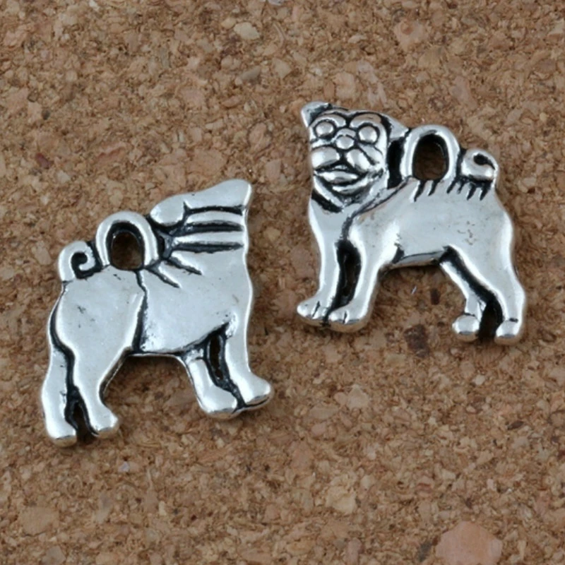 8pcs 15x16mm Pug Charms Antique Silver Color Dog Charm Pendants DIY Necklace / Bracelets Charms
8pcs 15x16mm Pug Charms Antique Silver Color Dog Charm Pendants DIY Necklace / Bracelets Charms