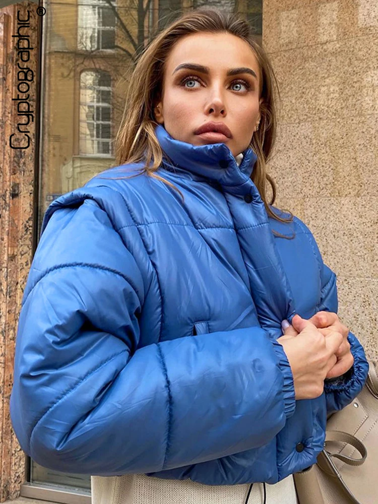 Cryptographic 2021 Winter New Fashion Down Jackets Women Sleeves Detachable Zip Up Bubble Puffer Jackets Outerwear Coats Casual 
Cryptographic 2021 Winter New Fashion Down Jackets Women Sleeves Detachable Zip Up Bubble Puffer Jackets Outerwear Coats Casual