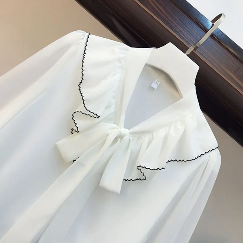 Plus Size Women Long Sleeve Chiffon Blouses New 2021 Spring Fashion Office Style Flare Sleeve Ladies Elegant Tops Shirts W196
Plus Size Women Long Sleeve Chiffon Blouses New 2021 Spring Fashion Office Style Flare Sleeve Ladies Elegant Tops Shirts W196