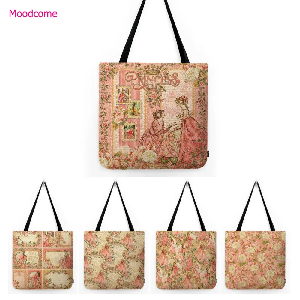 Pink Flower Pattern Cartoon Princess Beautiful Shopper Bag Water Resistant Cotton Linen Large Shoulder Tote Bag
Pink Flower Pattern Cartoon Princess Beautiful Shopper Bag Water Resistant Cotton Linen Large Shoulder Tote Bag