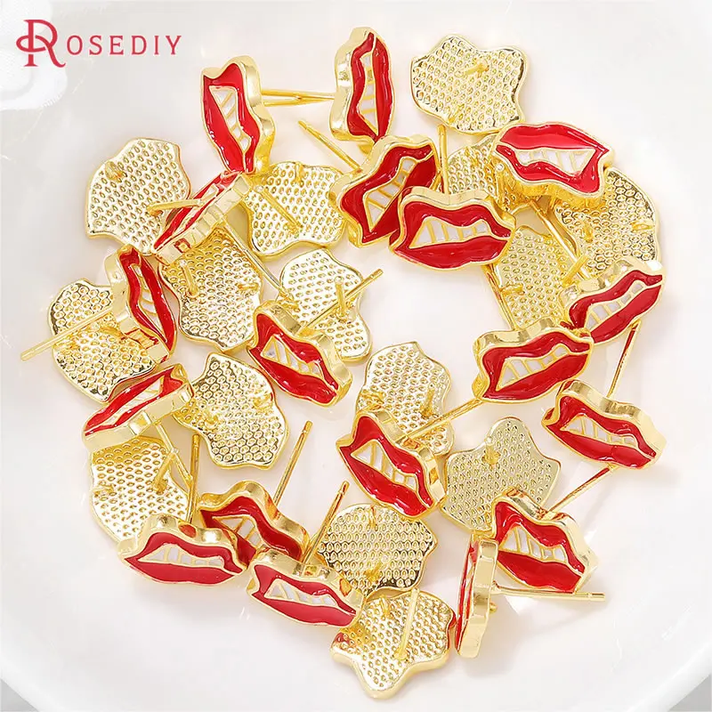 (39175)6PCS 13x10MM 24K Gold Color Brass Lips Stud Earrings Pins Earrings Jewelry Making Supplies Diy Findings Accessories
(39175)6PCS 13x10MM 24K Gold Color Brass Lips Stud Earrings Pins Earrings Jewelry Making Supplies Diy Findings Accessories