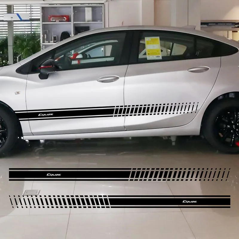 2 шт. Автомобильная наклейка s тюнинг Produt для CHEVROLET CRUZE Авто Защита тела пленка в полоску Графический стикер на