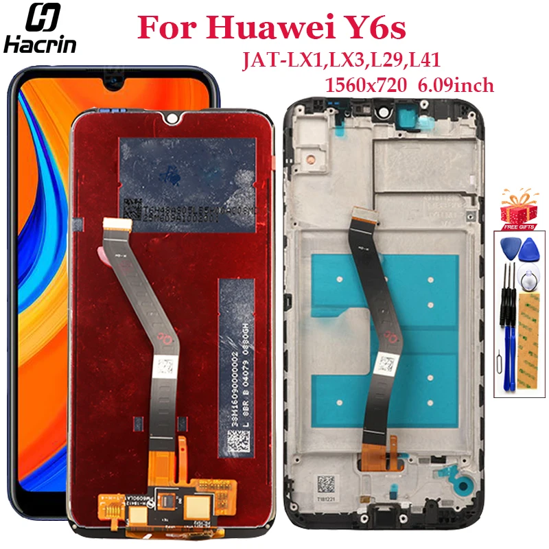 Дисплей для Huawei Y6s JAT LX1 LX3 L29 L41 ЖК дисплей с сенсорным экраном и дигитайзером в