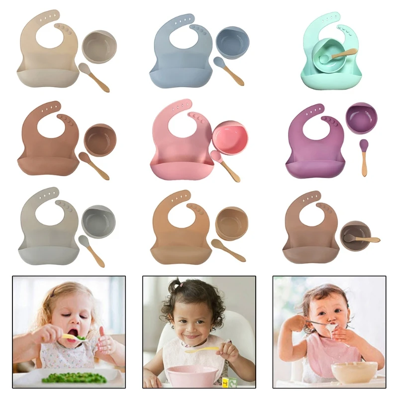 3Pcs Baby Tableware Set Newborn Bibs+Dinner Plate+Spoon Set Waterproof Food Grade Silicone Feeding Saliva Towel Teething
3Pcs Baby Tableware Set Newborn Bibs+Dinner Plate+Spoon Set Waterproof Food Grade Silicone Feeding Saliva Towel Teething