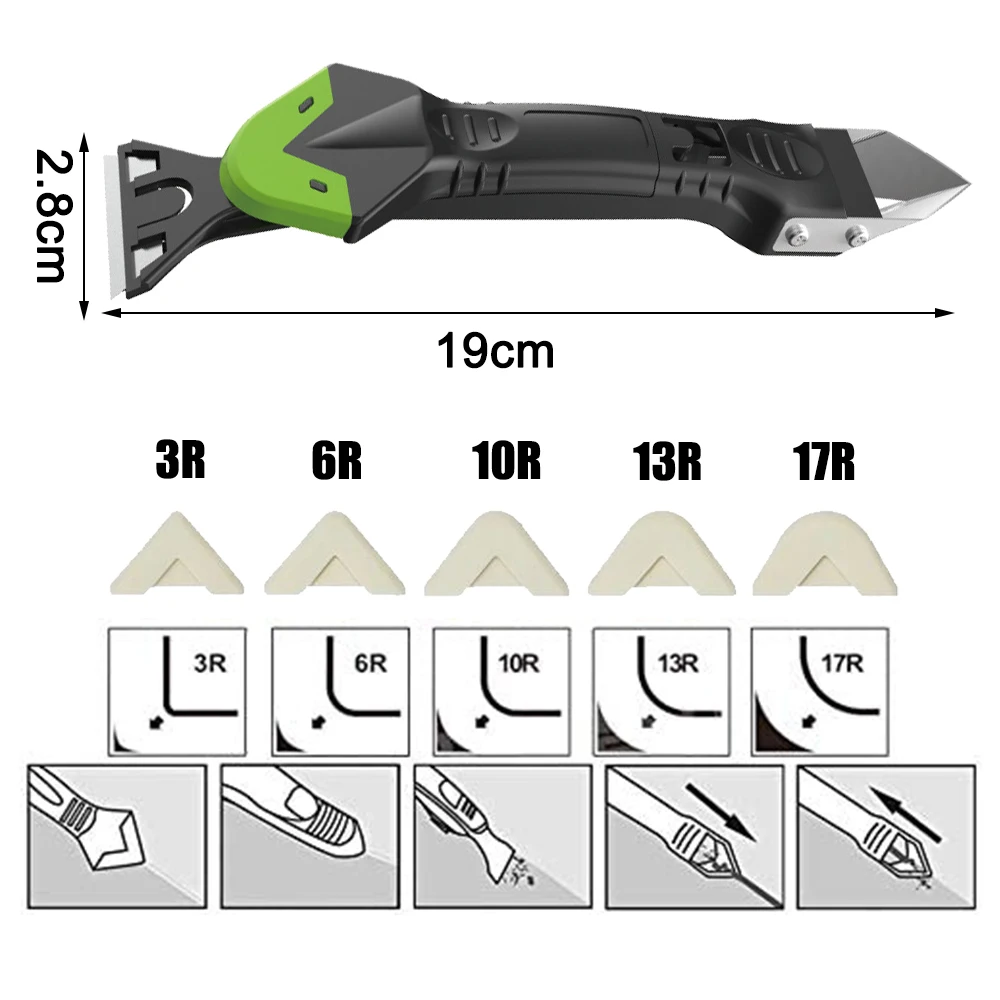 5 In1 Silicone Remover Glue Scraper Caulk Finisher Sealant Smooth Scraper Grout Tools Kit Plastic Hand Tools Set Accessories
5 In1 Silicone Remover Glue Scraper Caulk Finisher Sealant Smooth Scraper Grout Tools Kit Plastic Hand Tools Set Accessories