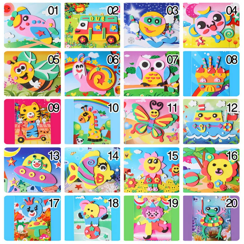 Popular 3D Puzzle Toys for Chilrden 20 Designs Eva Foam Craft Sticker DIY Baby Kids Montessori Learning Education Toys 3-6 Years
Popular 3D Puzzle Toys for Chilrden 20 Designs Eva Foam Craft Sticker DIY Baby Kids Montessori Learning Education Toys 3-6 Years