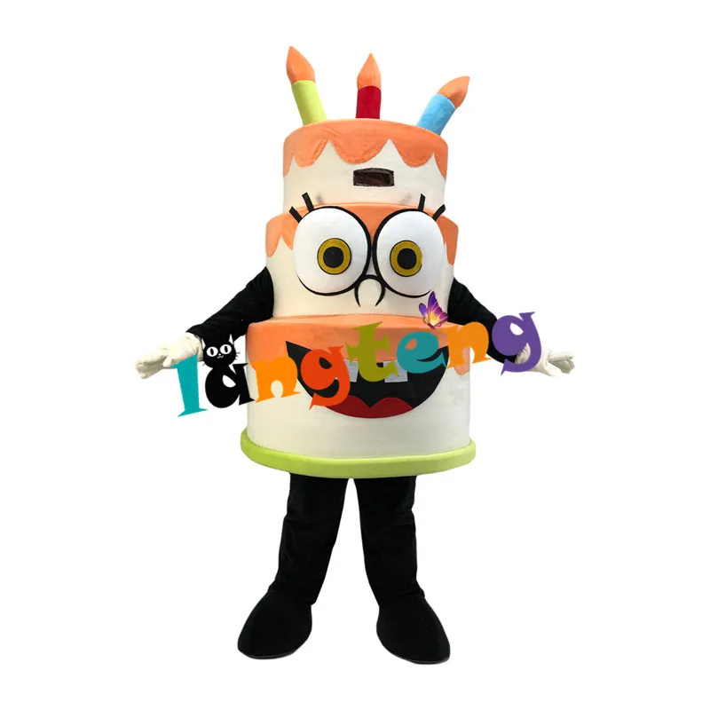 

1123 Birthday Cake Mascot Costumes Cosplay Cartoon Fancy Dress For Holiday