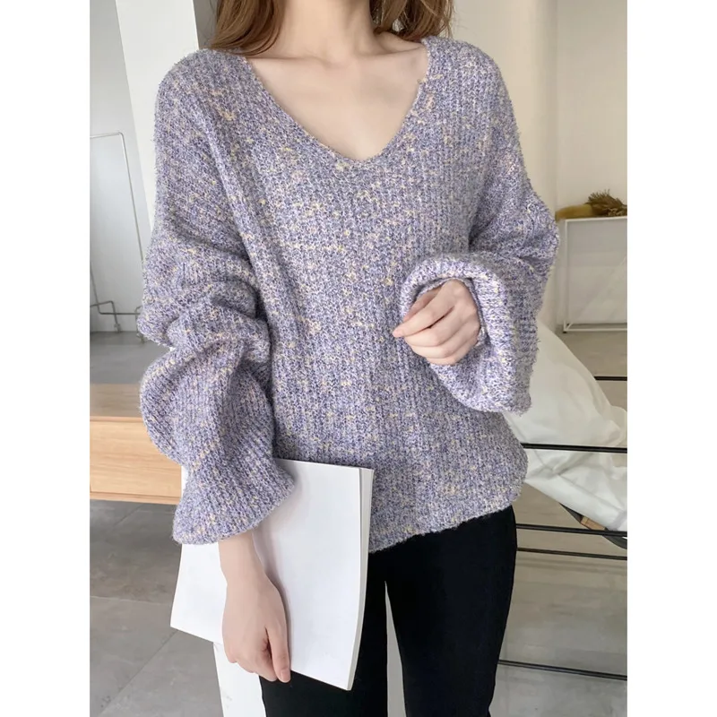 PEONFLY V Neck Knitted Sweater Women Loose Oversize Winter Pullover Female Sweater Long Sleeve Women Tops 2020 Pull Femme
PEONFLY V Neck Knitted Sweater Women Loose Oversize Winter Pullover Female Sweater Long Sleeve Women Tops 2020 Pull Femme