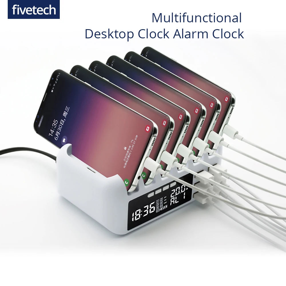 Fivetech 6 портов USB быстрое зарядное устройство PD3.0 QC3.0 Быстрое беспроводное зарядное устройство зарядная станция для iPhone 13/12/Samsung/Xiaomi
Fivetech 6 портов USB быстрое зарядное устройство PD3.0 QC3.0 Быстрое беспроводное зарядное устройство зарядная станция для iPhone 13/12/Samsung/Xiaomi