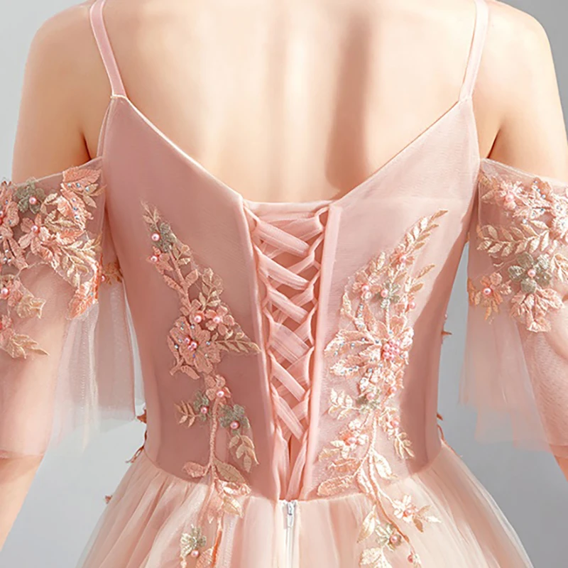 Pink Luxury Evening Dress Illusion Half Tulle Off The Shoulder A-Line Sequined Embroidery Beading Lace Lady Formal Dresses TS146
Pink Luxury Evening Dress Illusion Half Tulle Off The Shoulder A-Line Sequined Embroidery Beading Lace Lady Formal Dresses TS146