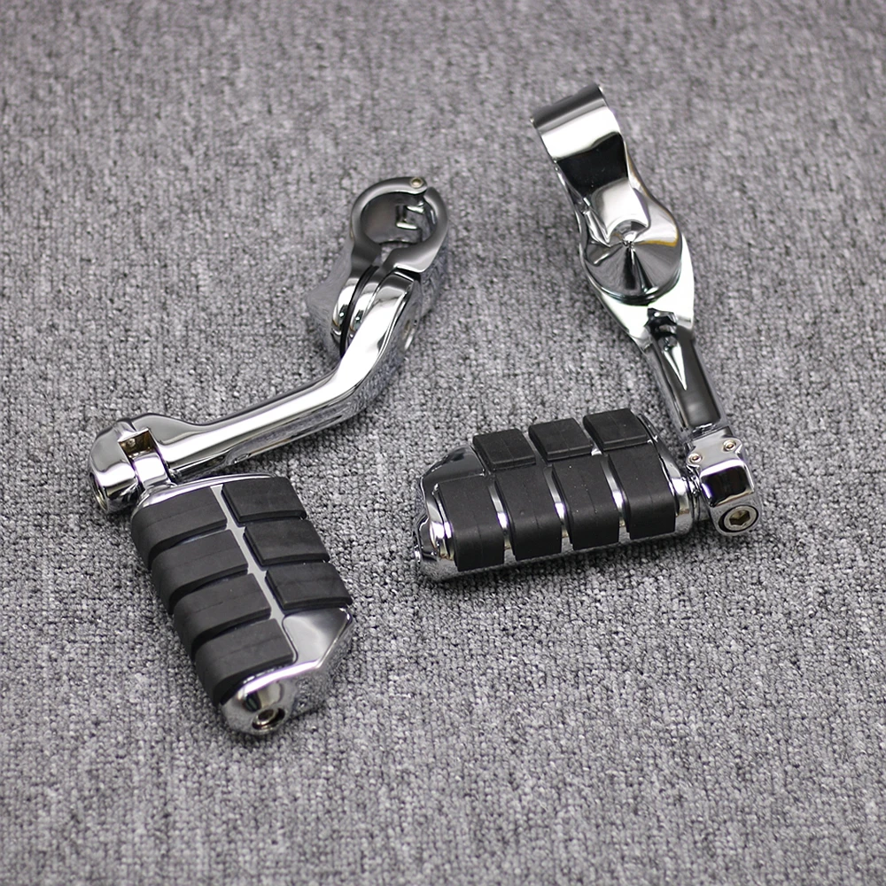 

Highway Foot rests Motorcycle Foot Pegs Footpeg Angled Adjustable Clamps For Harley Sportster 883 1200 Touring Model