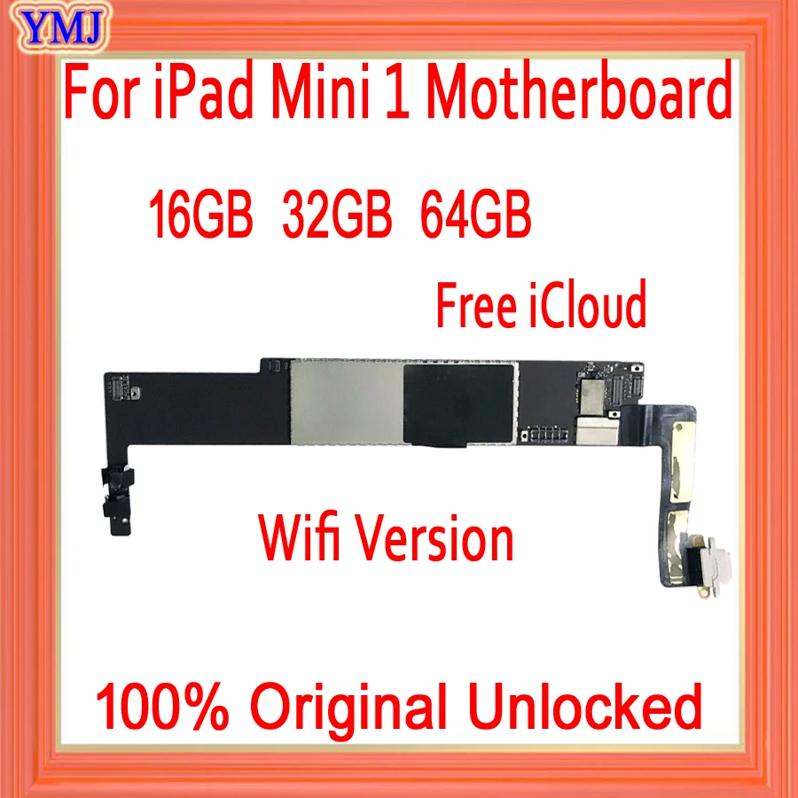 Full unlocked for ipad mini 1 Wifi & Wifi+3G Version Motherboard with Free iCloud,100% Original Good Working,16GB / 32GB / 64GB
Full unlocked for ipad mini 1 Wifi & Wifi+3G Version Motherboard with Free iCloud,100% Original Good Working,16GB / 32GB / 64GB