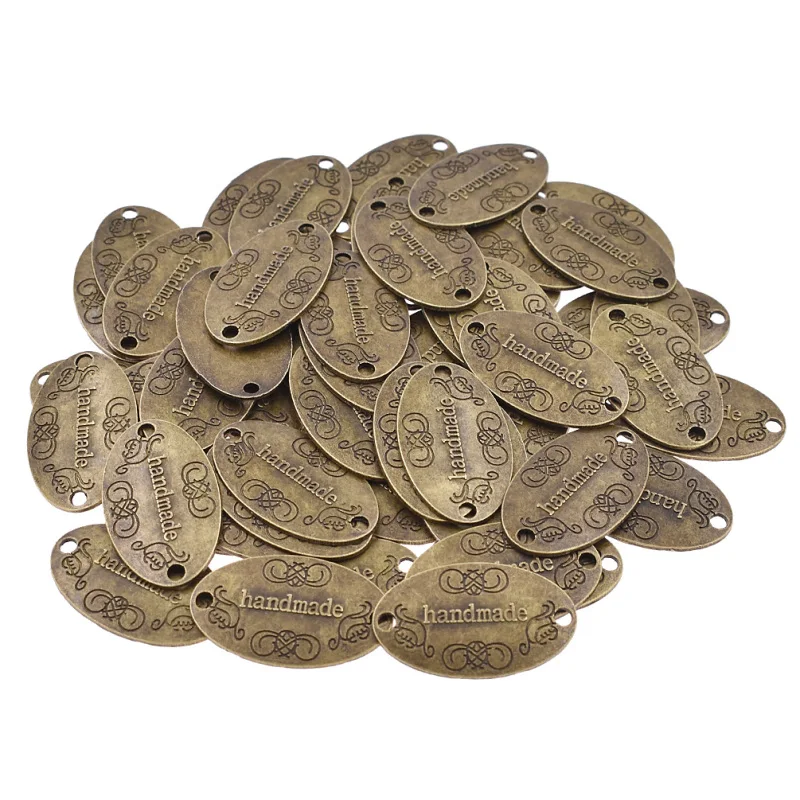 50pcs Vintage Handmade Letter Sewing Metal Labels DIY Craft Women Garment Bag Shoes Tags Accessories Supplies
50pcs Vintage Handmade Letter Sewing Metal Labels DIY Craft Women Garment Bag Shoes Tags Accessories Supplies