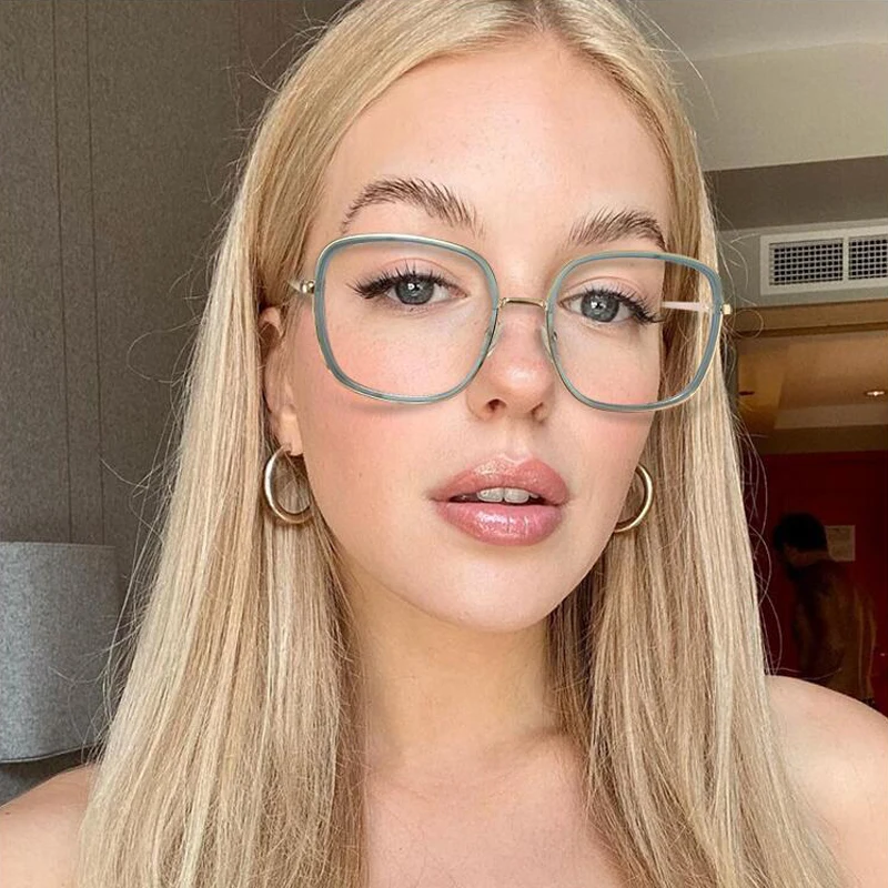 Новинка 2021, модные роскошные металлические квадратные антисиние очки, Женские винтажные оптические прозрачные очки в оправе, женские очки 
Новинка 2021, модные роскошные металлические квадратные антисиние очки, Женские винтажные оптические прозрачные очки в оправе, женские очки