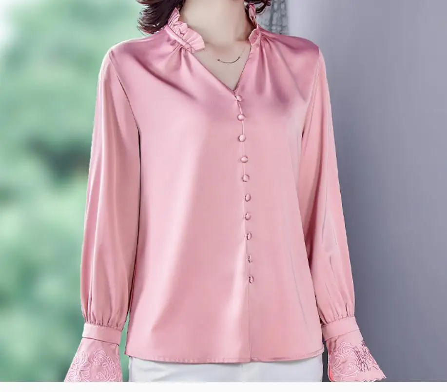 2021 spring and autumn Summer Long sleeve Women's shirt 
2021 spring and autumn Summer Long sleeve Women's shirt