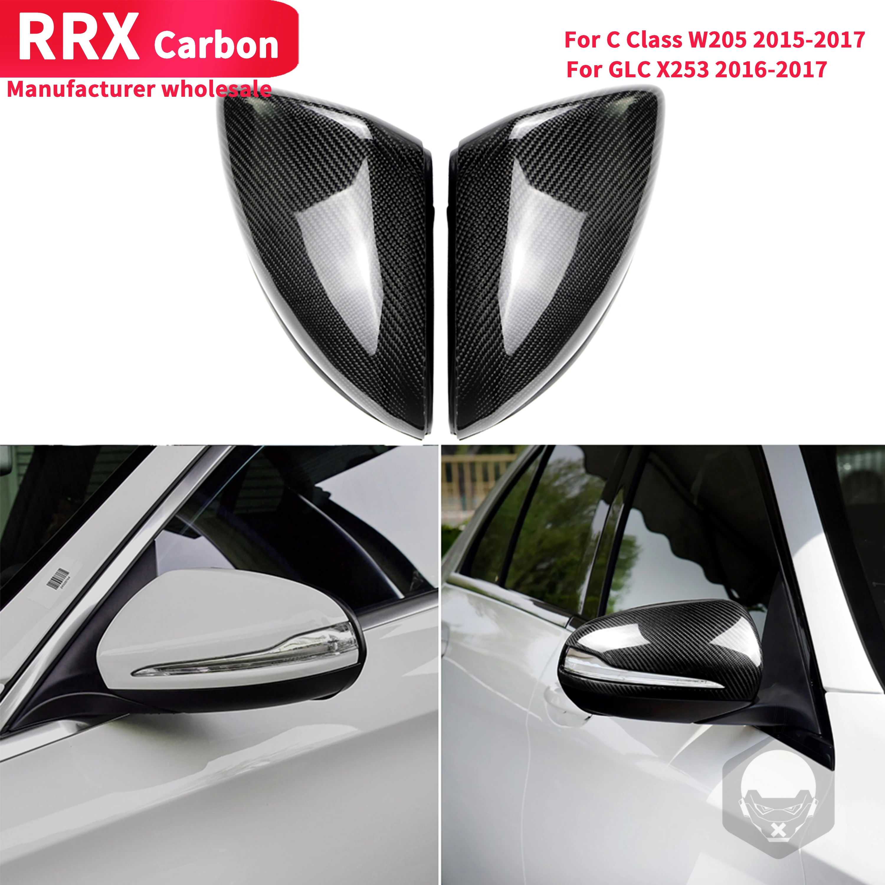 2Pcs Rearview Mirror Cover For Benz Class C W205 2015-2017 GLC X253 2016 2017 Mirror Caps Shells Carbon Fiber Accessories
2Pcs Rearview Mirror Cover For Benz Class C W205 2015-2017 GLC X253 2016 2017 Mirror Caps Shells Carbon Fiber Accessories