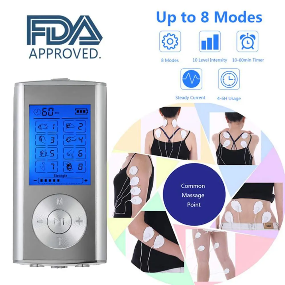 TENS EMS Unit 8 Modes Digital Palm Device Best Pain Relief Machine Body Massager for Neck Back Lumbar Muscle Stimulator Therapy
TENS EMS Unit 8 Modes Digital Palm Device Best Pain Relief Machine Body Massager for Neck Back Lumbar Muscle Stimulator Therapy