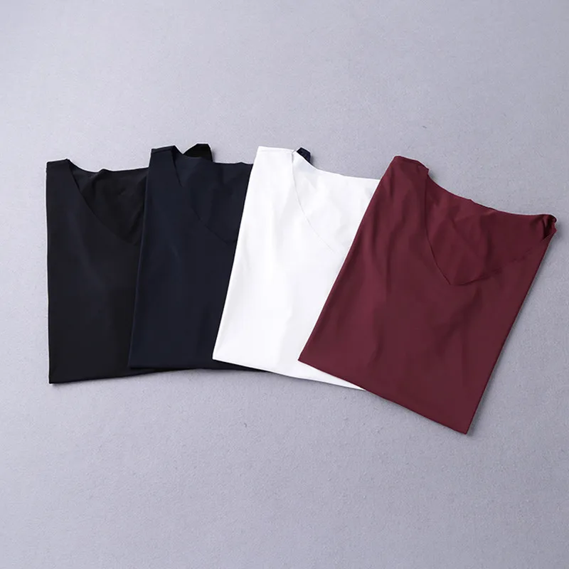 High Quality Ice Silk Cotton T-Shirts V-neck Great Designer Men T shirt 2019 Summer New Short Sleeve Solid Design Clothes #601
High Quality Ice Silk Cotton T-Shirts V-neck Great Designer Men T shirt 2019 Summer New Short Sleeve Solid Design Clothes #601