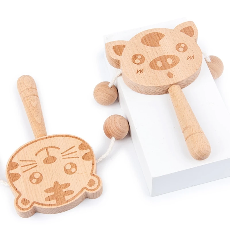 Baby Wooden Cartoon Traditional Spinning Music Rattle Drum Hand Bell Musical Educational Toy
Baby Wooden Cartoon Traditional Spinning Music Rattle Drum Hand Bell Musical Educational Toy