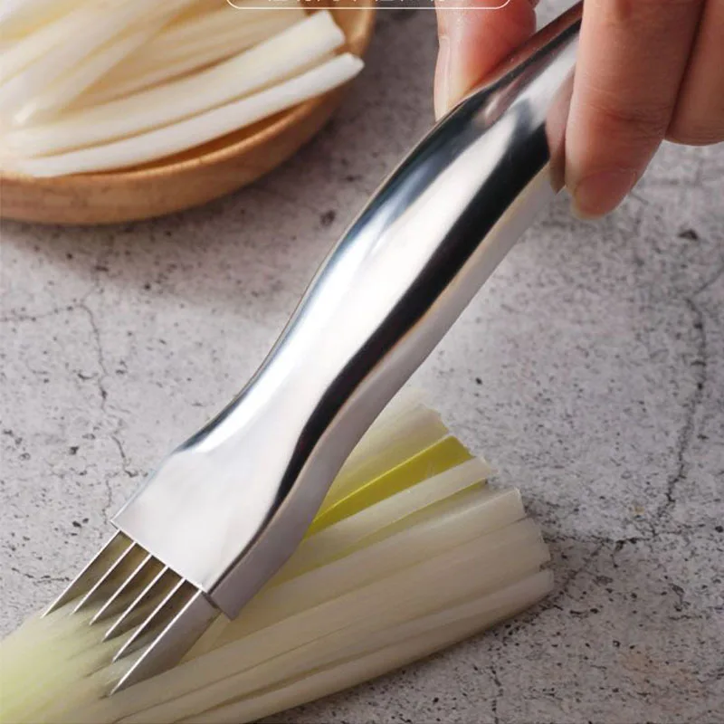 Stainless Steel Scallion Slicer Shredder with 6 Blades Easy Quick Kitchen Tool Vegetable Green Onion Cutter Shred
Stainless Steel Scallion Slicer Shredder with 6 Blades Easy Quick Kitchen Tool Vegetable Green Onion Cutter Shred