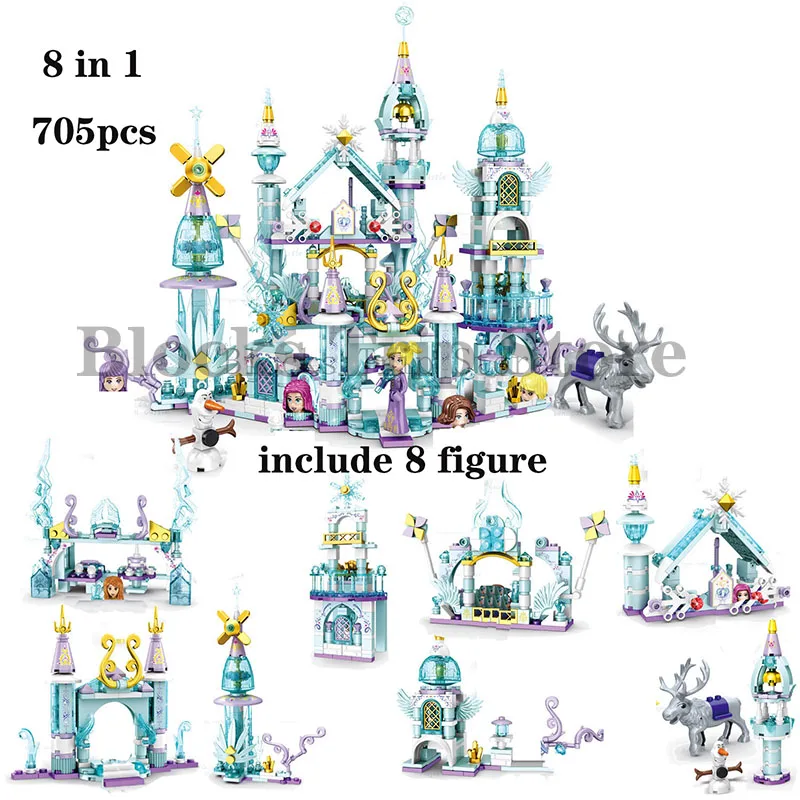 Disney Ice and Snow Princess Castle Romance Children's Puzzle 8 in 1 Assembled Building Blocks Children's Toy Gift 
Disney Ice and Snow Princess Castle Romance Children's Puzzle 8 in 1 Assembled Building Blocks Children's Toy Gift