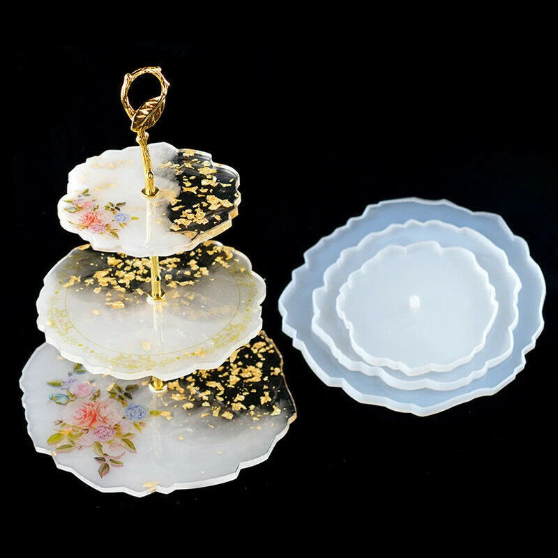 3 Layers Fruits Trays Dishes Resin Casting Silicone Mold Cake Stand Agate DIY Decoration YE-Hot 
3 Layers Fruits Trays Dishes Resin Casting Silicone Mold Cake Stand Agate DIY Decoration YE-Hot