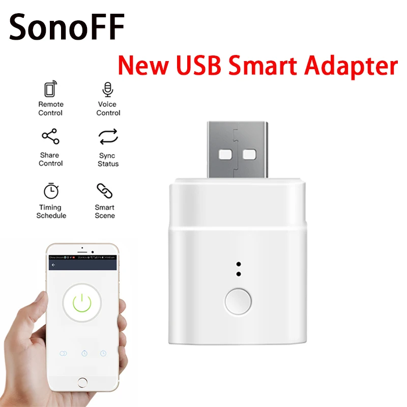 Sonoff Micro 5V Wireless USB Smart Adapter Flexible And Portable Make USB Devices Intelligent Via The EWeLink Alexa Google Home
Sonoff Micro 5V Wireless USB Smart Adapter Flexible And Portable Make USB Devices Intelligent Via The EWeLink Alexa Google Home