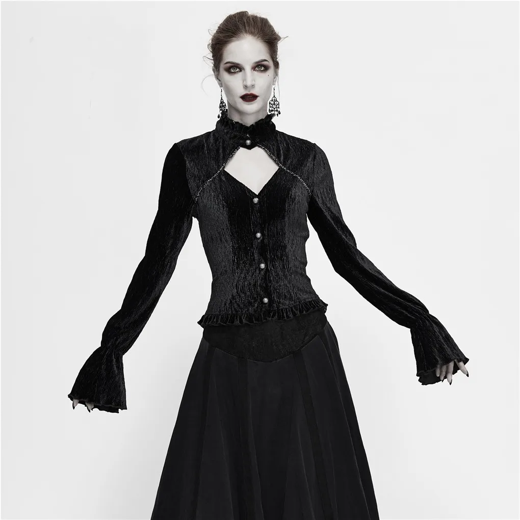 Devil Fashion Women's Gothic Long Sleeve Dress Shirt Vintage Sexy Hollow Out Flare Sleeve Tuxedo Blouses
Devil Fashion Women's Gothic Long Sleeve Dress Shirt Vintage Sexy Hollow Out Flare Sleeve Tuxedo Blouses