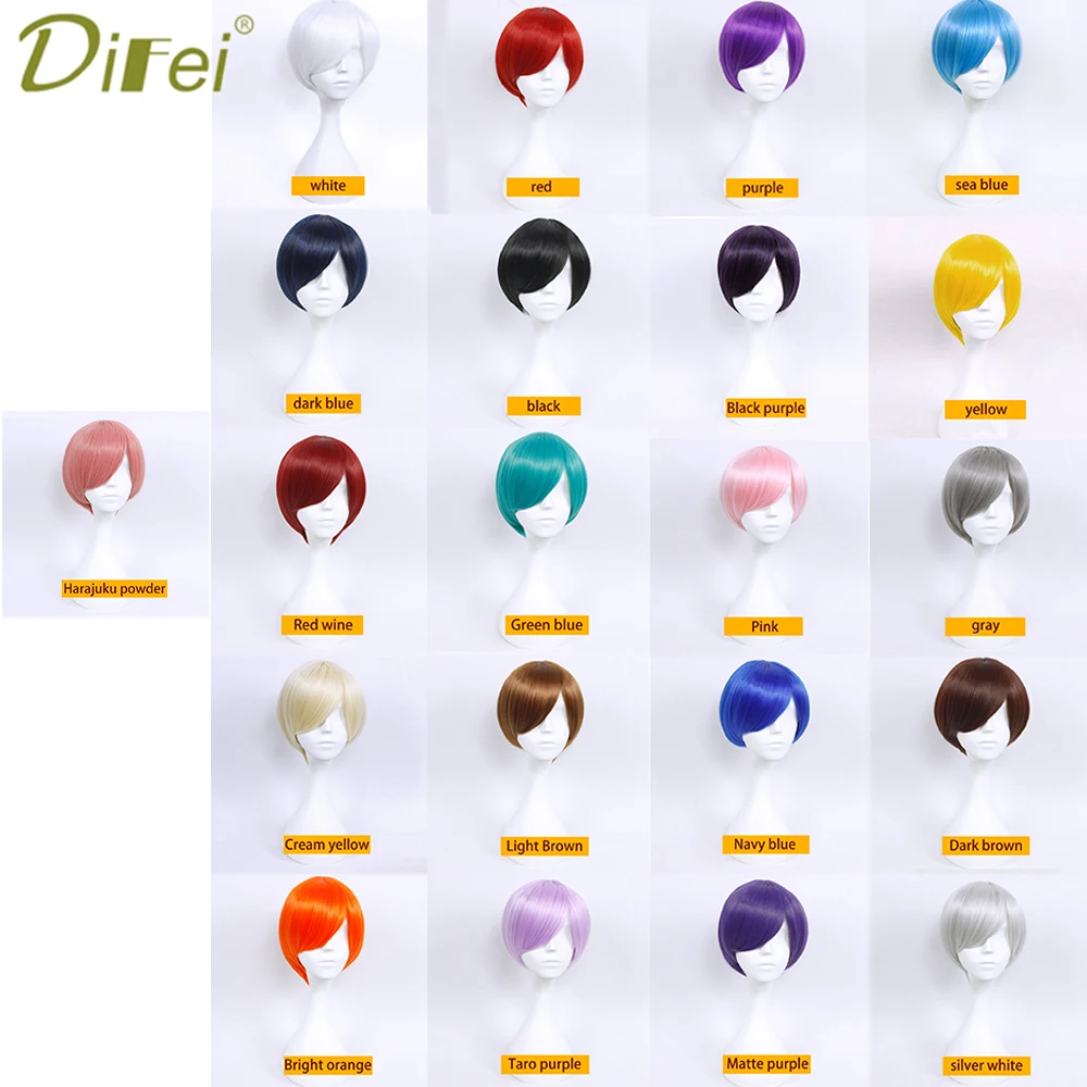 DIFEI 30CM Straight Short Hair Synthetic Color Wig MSN Face Close Wig Female Red White Blue Heat Resistant Cosplay Wig
DIFEI 30CM Straight Short Hair Synthetic Color Wig MSN Face Close Wig Female Red White Blue Heat Resistant Cosplay Wig
