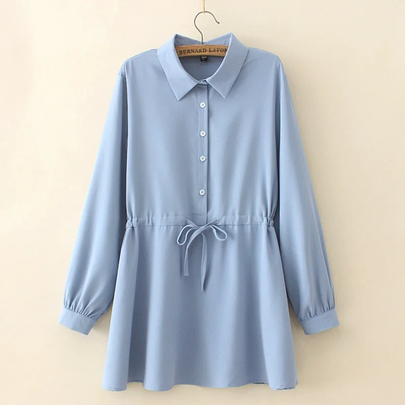 Spring/Autumn Plus Size Women Shirt 2021 Fashion Casual Clothes Loose Long Sleeve Tops Drawstring Waist Placket Solid Blouses
Spring/Autumn Plus Size Women Shirt 2021 Fashion Casual Clothes Loose Long Sleeve Tops Drawstring Waist Placket Solid Blouses