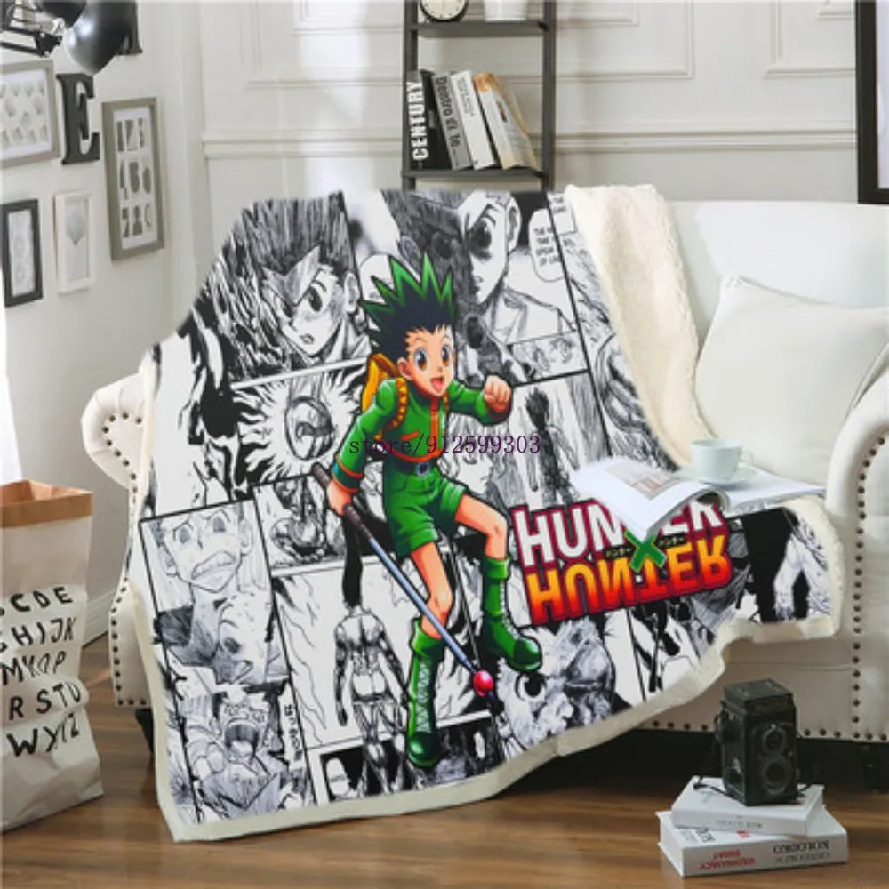 Плюшевое одеяло Hunter x Hunter с 3D анимацией, бархатное теплое одеяло для взрослых и детей, одеяло на диван
Плюшевое одеяло Hunter x Hunter с 3D анимацией, бархатное теплое одеяло для взрослых и детей, одеяло на диван
