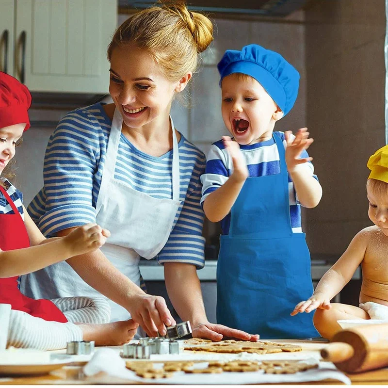 8-Piece Children's Apron and Chef Hat Set, Adjustable, with 2-Pocket Kitchen Apron Apron
8-Piece Children's Apron and Chef Hat Set, Adjustable, with 2-Pocket Kitchen Apron Apron