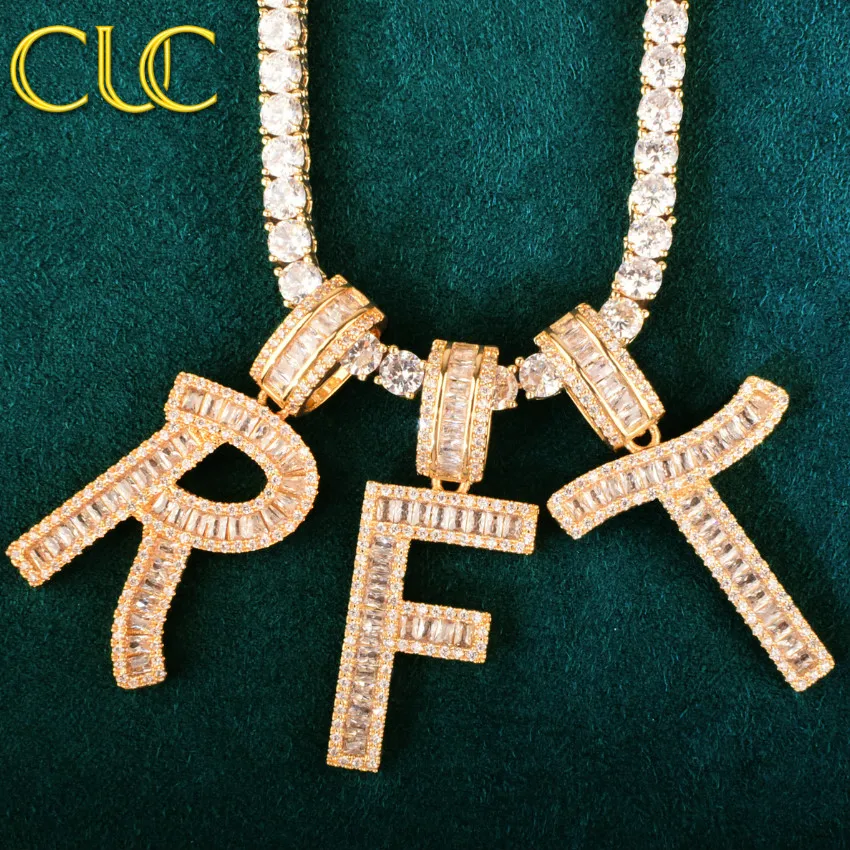 Single Baguette Initials Letters Pendant For Men Women With 4mm Tennis Chain A-Z Name Necklace Hip Hop Zirconia Jewelry
Single Baguette Initials Letters Pendant For Men Women With 4mm Tennis Chain A-Z Name Necklace Hip Hop Zirconia Jewelry