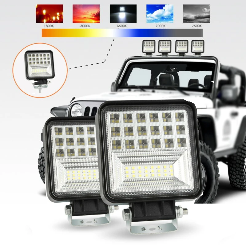 Black Car Lights Off-road DC 9-30V 2Pcs Spotlight 45-LED Lamp 126W Car Truck Replacement
Black Car Lights Off-road DC 9-30V 2Pcs Spotlight 45-LED Lamp 126W Car Truck Replacement