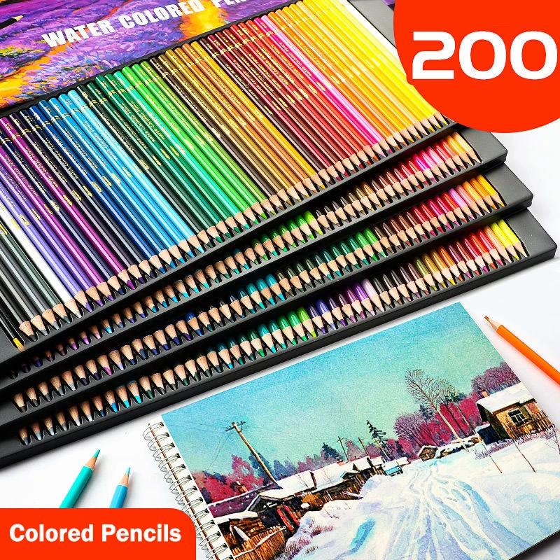 Aibelle 48/72/120/150/200 Color Professional Oil Color Pencils Wood Soft Watercolor Pencil For School Draw Sketch Art Supplies
Aibelle 48/72/120/150/200 Color Professional Oil Color Pencils Wood Soft Watercolor Pencil For School Draw Sketch Art Supplies