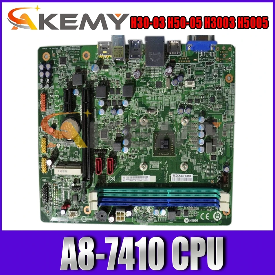 High Quality For Lenovo H30-03 H50-05 H3003 H5005 Desktop Motherboard 5B20H70485 A8-7410 CPU CFT3I1 100% Tested Fast Ship
High Quality For Lenovo H30-03 H50-05 H3003 H5005 Desktop Motherboard 5B20H70485 A8-7410 CPU CFT3I1 100% Tested Fast Ship