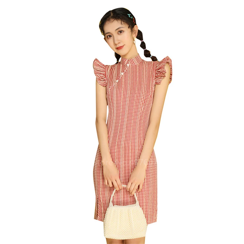 New Traditional Chinese Dresses Cheongsam Flower Sleeve Long Qipao Summer Plaid Sexy Split Tang Costume Lady Banquet Party Qipao
New Traditional Chinese Dresses Cheongsam Flower Sleeve Long Qipao Summer Plaid Sexy Split Tang Costume Lady Banquet Party Qipao