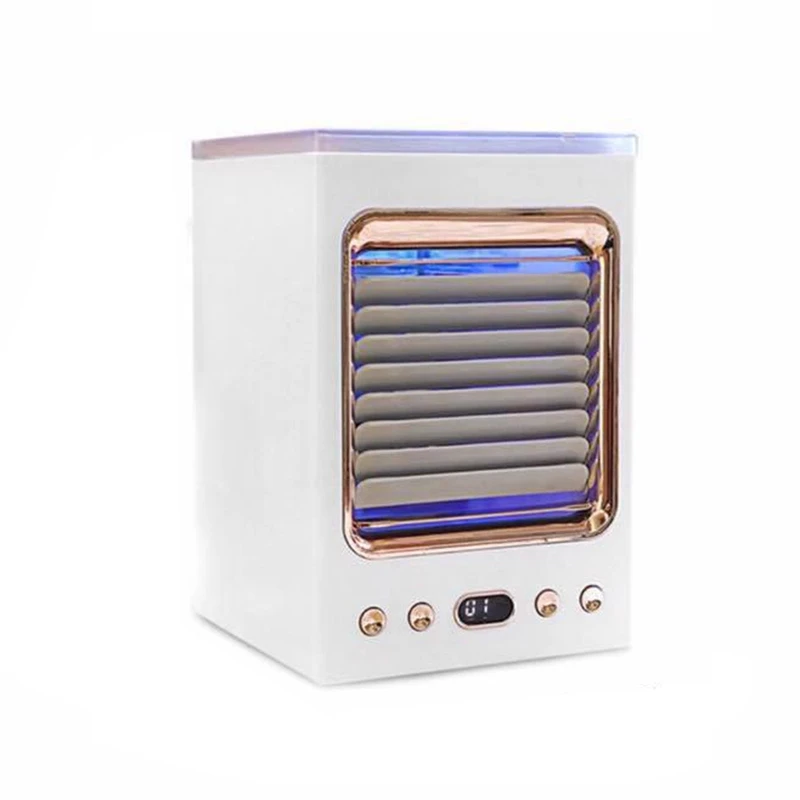 Mini Portable Refrigeration Air Conditioner Multi-Function Humidifier Desktop Air Cooler for Office Home,White+Gold
Mini Portable Refrigeration Air Conditioner Multi-Function Humidifier Desktop Air Cooler for Office Home,White+Gold