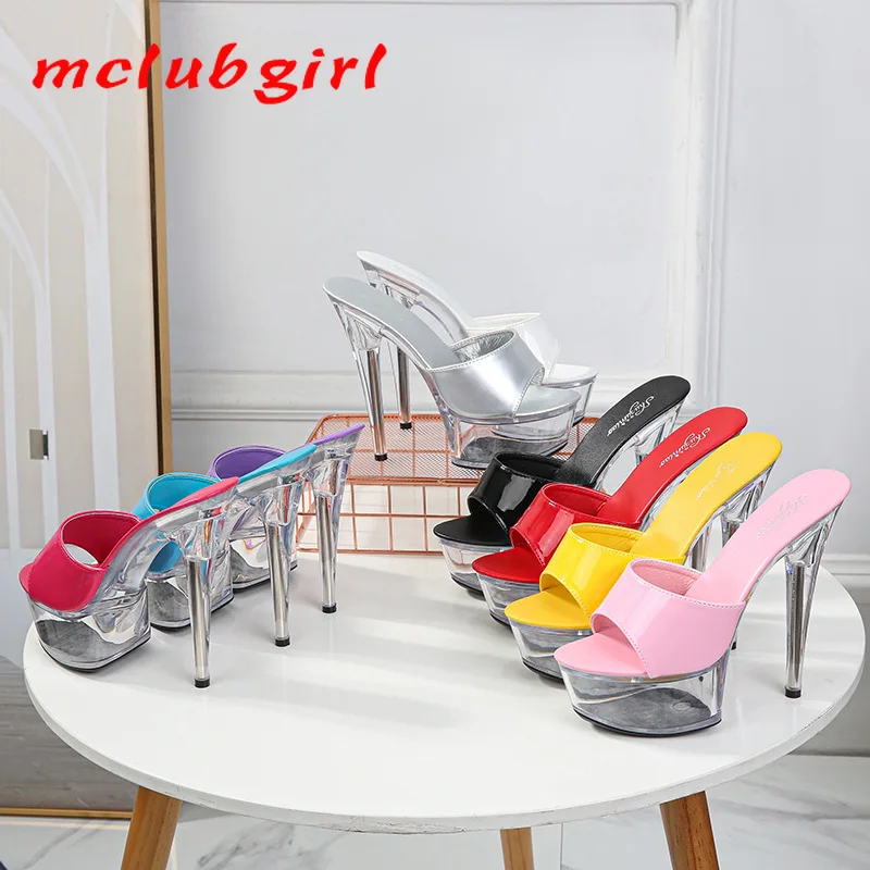 Mclubgirl Patent Leather Extra High Heels, Thin Heels, Sexy Waterproof Platform, Super High Slippers, Women's Summer LFD
Mclubgirl Patent Leather Extra High Heels, Thin Heels, Sexy Waterproof Platform, Super High Slippers, Women's Summer LFD