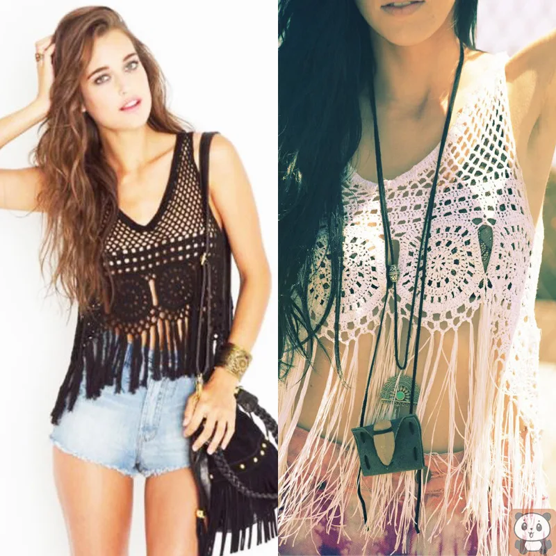 Sexy Cutout Bikini Top Hand-Woven Tassel Suspender Swimsuit
Sexy Cutout Bikini Top Hand-Woven Tassel Suspender Swimsuit