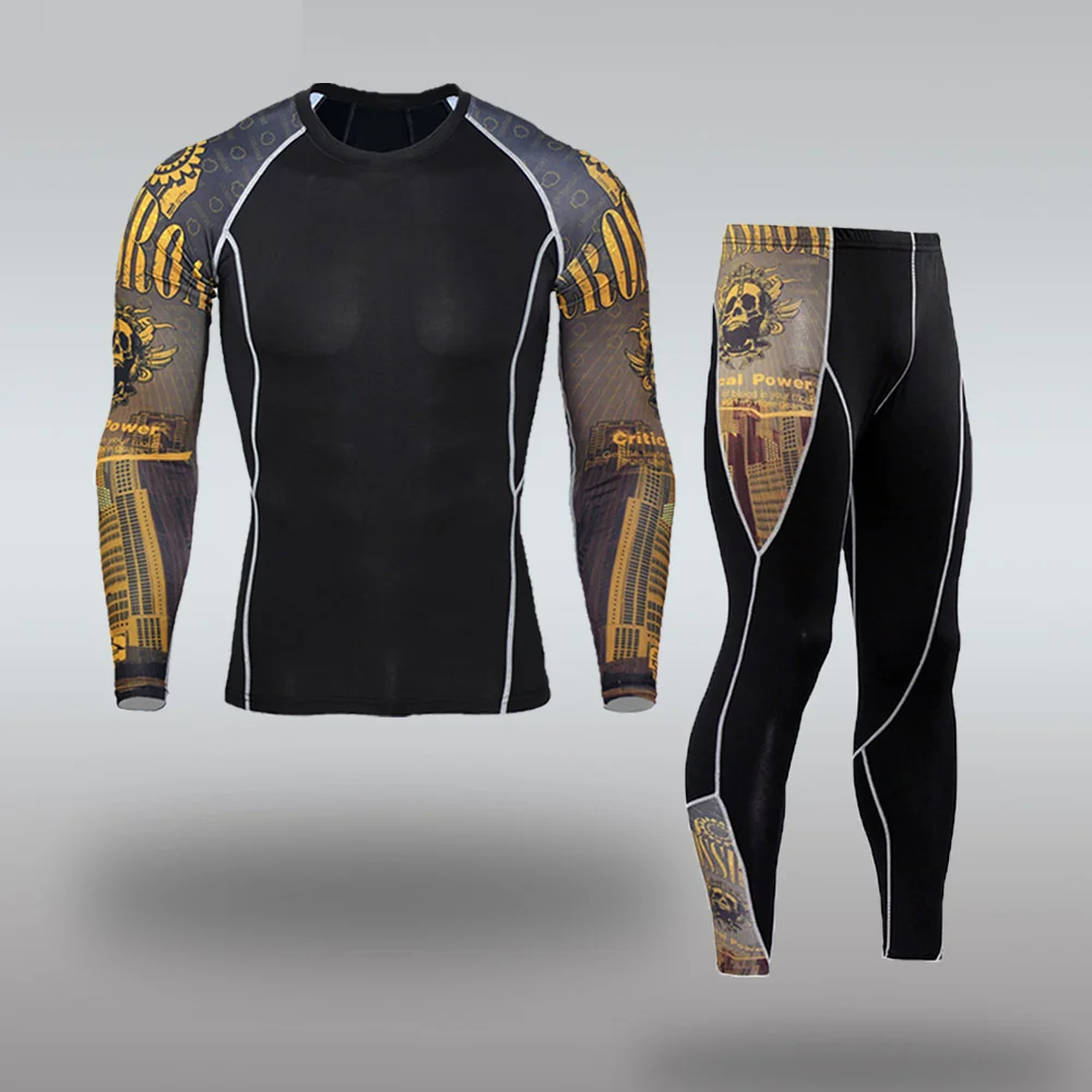Man Sports Suit Quick-drying Sweat Compression Fitness Training MMA Kit Rashguard Male Sportswear Jogging Running Clothes
Man Sports Suit Quick-drying Sweat Compression Fitness Training MMA Kit Rashguard Male Sportswear Jogging Running Clothes